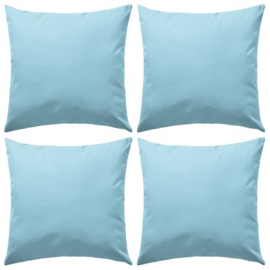 Oreiller d'extérieur 4 pcs 45 x 45 cm Bleu clair