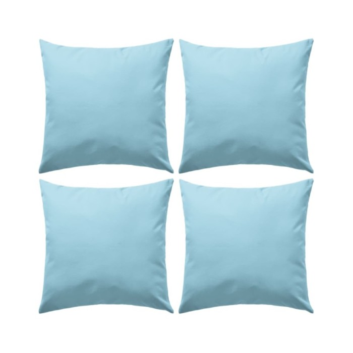 Oreiller d'extérieur 4 pcs 45 x 45 cm Bleu clair