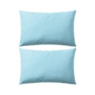 Oreiller d'extérieur 2 pcs 60 x 40 cm Bleu clair