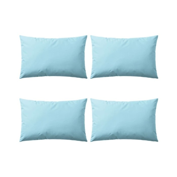 Oreiller d'extérieur 4 pcs 60 x 40 cm Bleu clair