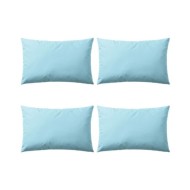 Oreiller d'extérieur 4 pcs 60 x 40 cm Bleu clair