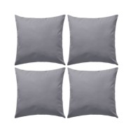 Oreiller d'extérieur 4 pièces 45 x 45 cm Gris