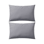 Oreiller d'extérieur 2 pièces 60 x 40 cm Gris