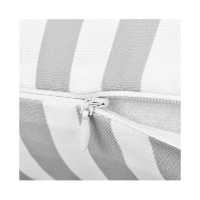 Oreiller d'extérieur 2 pcs Impression rayure 45 x 45 cm Gris