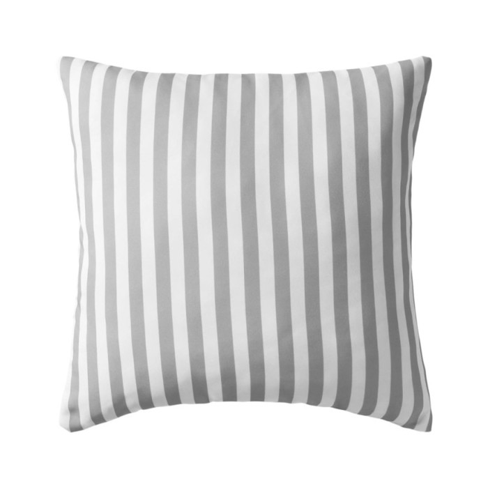 Oreiller d'extérieur 4 pcs Impression rayure 45 x 45 cm Gris
