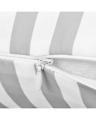 Oreiller d'extérieur 4 pcs Impression rayure 45 x 45 cm Gris