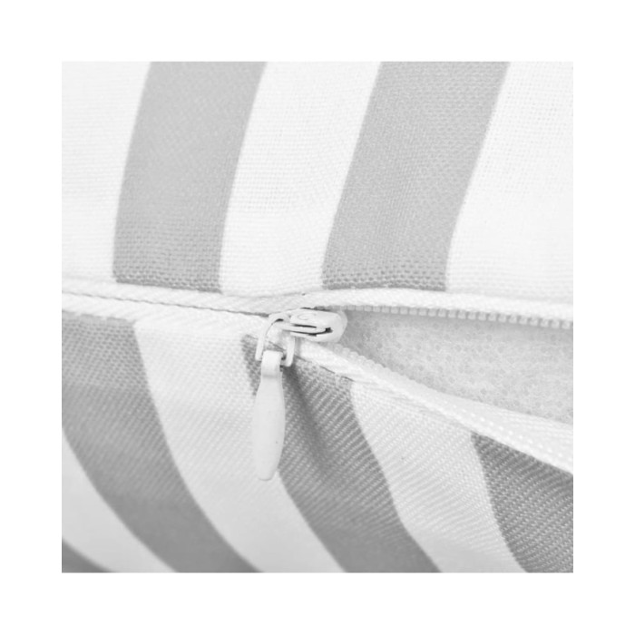 Oreiller d'extérieur 4 pcs Impression rayure 45 x 45 cm Gris