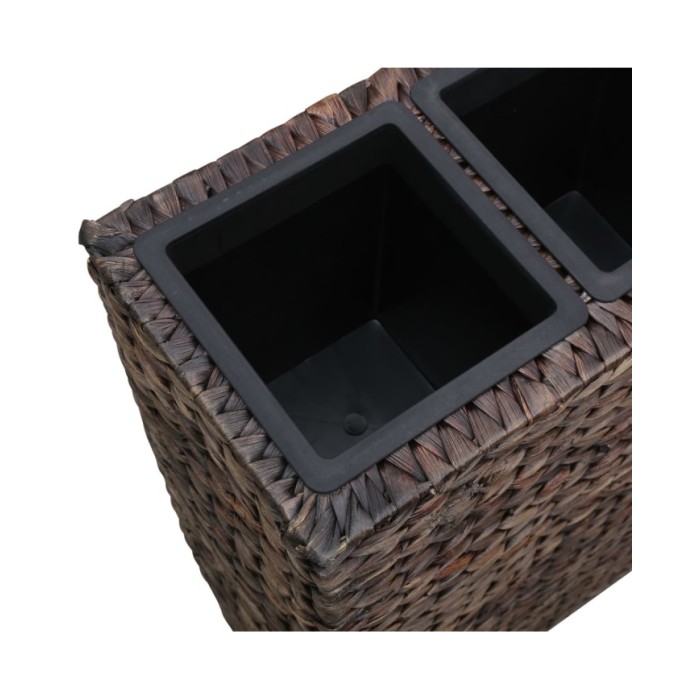 Lit surélevé de jardin avec 4 pots Jacinthe d'eau  Marron