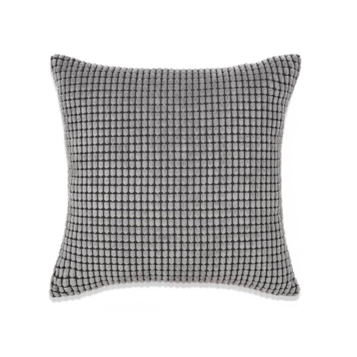 Jeu de coussin 2 pcs Velours 45 x 45 cm Gris