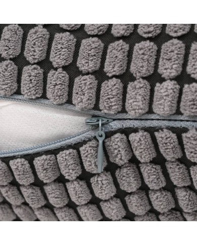 Jeu de coussin 2 pcs Velours 45 x 45 cm Gris