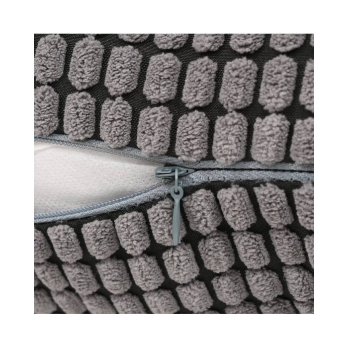 Jeu de coussin 2 pcs Velours 45 x 45 cm Gris