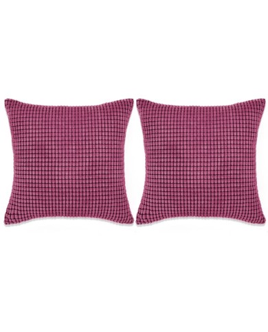 Jeu de coussin 2 pcs Velours 45 x 45 cm Rose