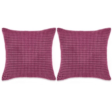 Jeu de coussin 2 pcs Velours 45 x 45 cm Rose