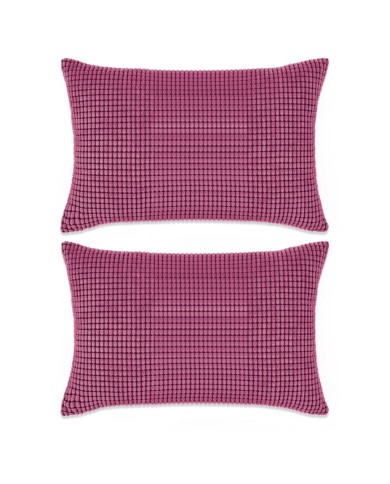 Jeu de coussin 2 pcs Velours 40 x 60 cm Rose