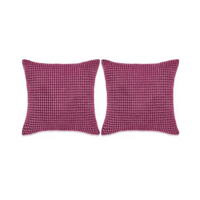 Jeu de coussin 2 pcs Velours 60 x 60 cm Rose