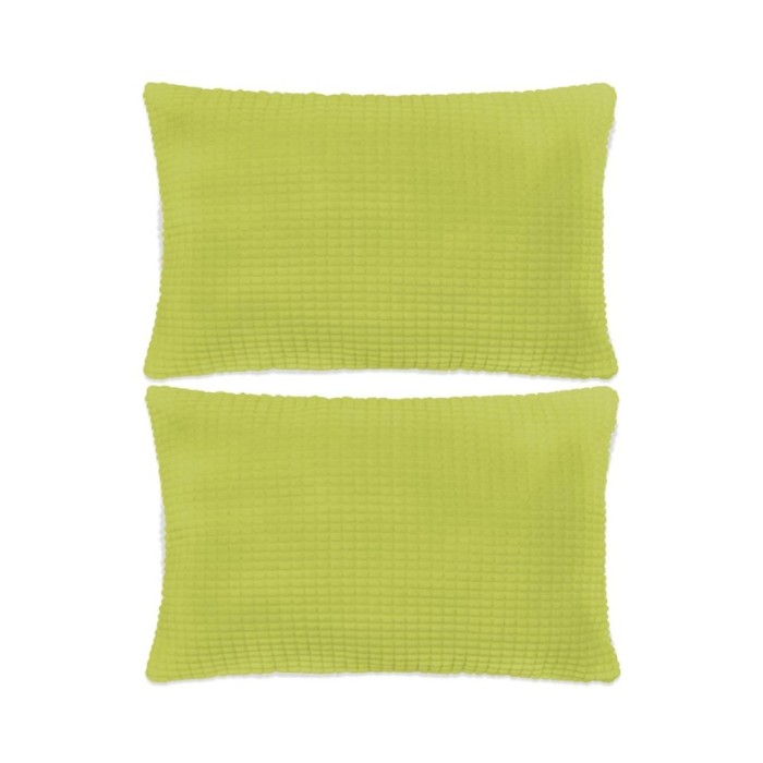 Jeu de coussin 2 pcs Velours 40 x 60 cm Vert