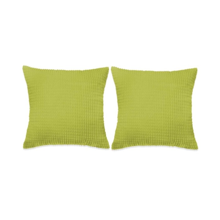 Jeu de coussin 2 pcs Velours 60 x 60 cm Vert