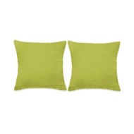 Jeu de coussin 2 pcs Velours 60 x 60 cm Vert