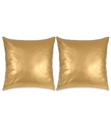 Jeu de coussin 2 pcs PU 60 x 60 cm Doré