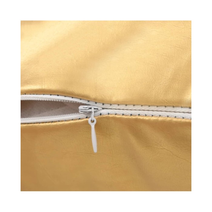 Jeu de coussin 2 pcs PU 60 x 60 cm Doré