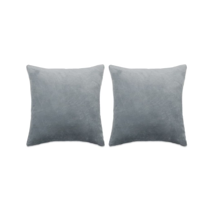 Coussins 2 pcs Tissu 45x45 cm Gris