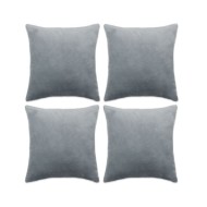 Housses de coussin 4 pcs Tissu 40x40 cm Gris