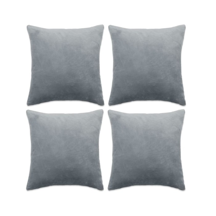 Housses de coussin 4 pcs Tissu 50x50 cm Gris