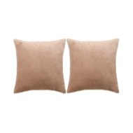 Coussins 2 pcs Tissu 45x45 cm Beige
