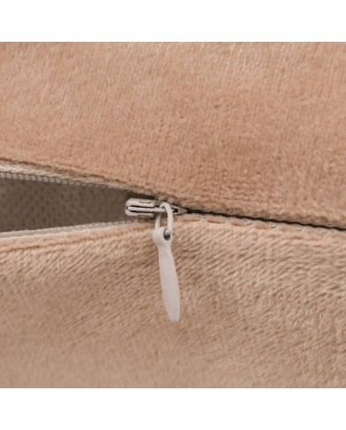 Coussins 2 pcs Tissu 45x45 cm Beige