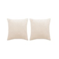 Coussins 2 pcs Tissu 45x45 cm Blanc cassé