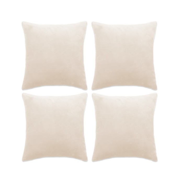 Housses de coussin 4 pcs Tissu 40x40 cm Blanc cassé