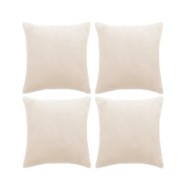 Housses de coussin 4 pcs Tissu 40x40 cm Blanc cassé