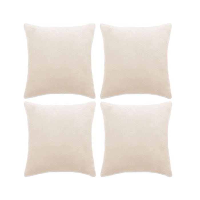 Housses de coussin 4 pcs Tissu 50x50 cm Blanc cassé