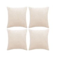 Housses de coussin 4 pcs Tissu 50x50 cm Blanc cassé