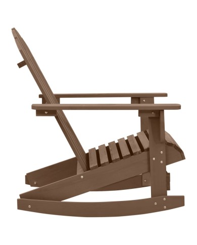 Chaise à bascule de jardin Bois Marron