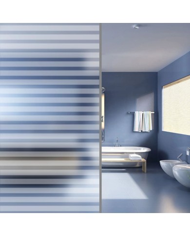 Film dépoli autoadhésif d'intimité pour fenêtre Rayures 0,9x5 m