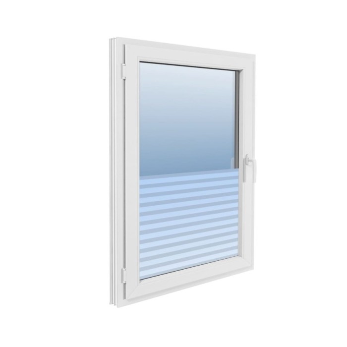 Film dépoli autoadhésif d'intimité pour fenêtre Rayures 0,9x5 m