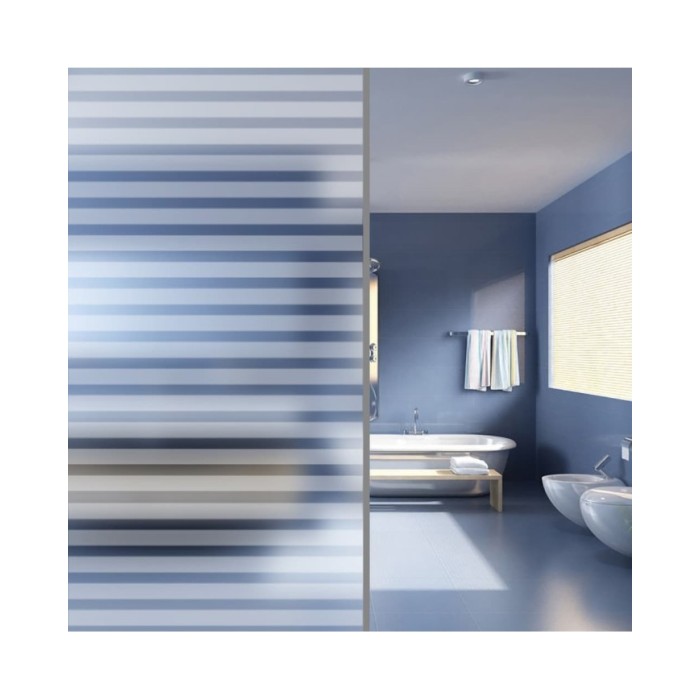 Film dépoli autoadhésif d'intimité pour fenêtre Rayures 0,9x10m