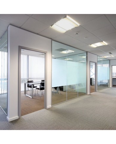 Film dépoli autoadhésif d'intimité pour fenêtre Rayures 0,9x10m