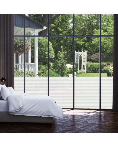 Film dépoli autoadhésif d'intimité pour fenêtre Rayures 0,9x20m