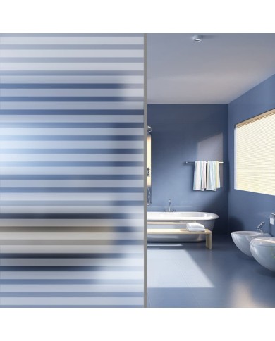 Film dépoli autoadhésif d'intimité pour fenêtre Rayures 0,9x50m