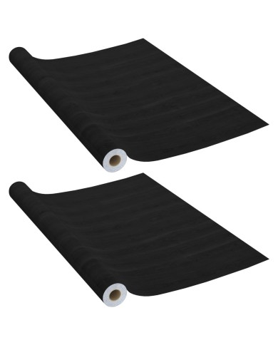 Films autoadhésifs pour portes 2 pcs Bois foncé 210x90 cm PVC