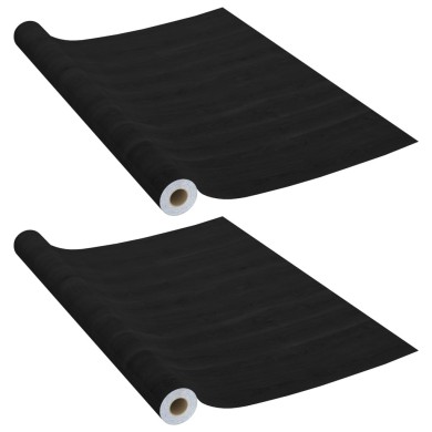 Films autoadhésifs pour portes 2 pcs Bois foncé 210x90 cm PVC