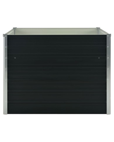 Jardinière surélevée Anthracite 100x100x77 cm Acier galvanisé