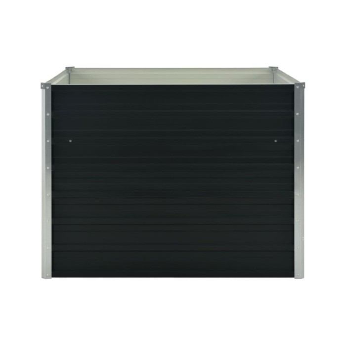 Jardinière surélevée Anthracite 100x100x77 cm Acier galvanisé