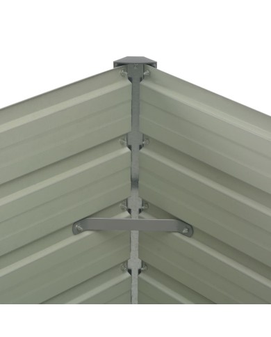 Jardinière surélevée Anthracite 100x100x77 cm Acier galvanisé