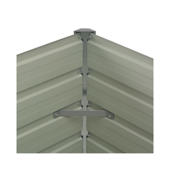 Jardinière surélevée Anthracite 100x100x77 cm Acier galvanisé
