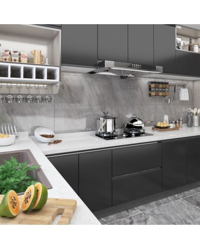 Film autoadhésif pour meubles Noir 500x90 cm PVC