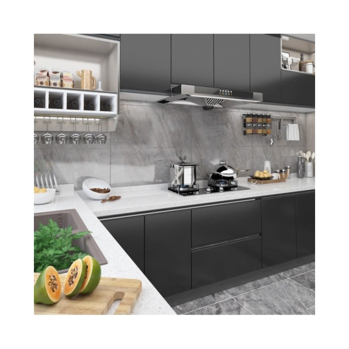 Film autoadhésif pour meubles Noir 500x90 cm PVC