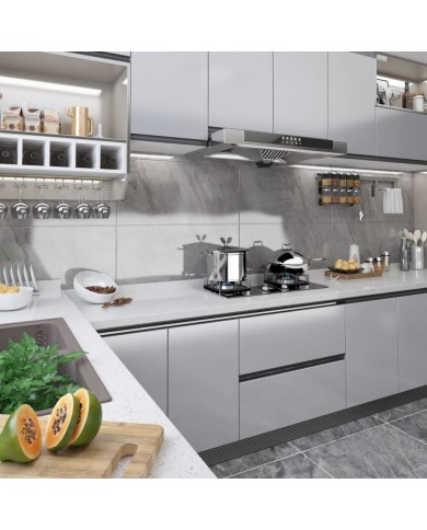 Film autoadhésif pour meubles Argenté brillant 500x90 cm PVC